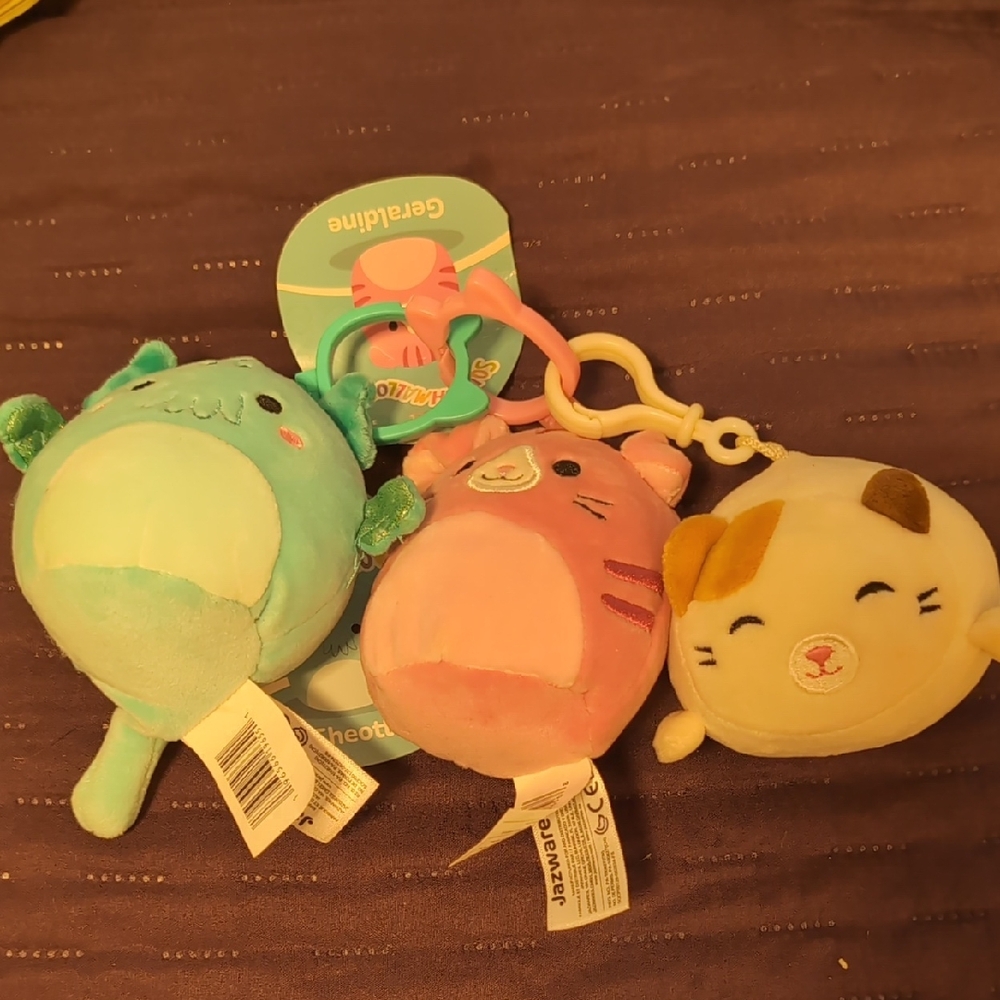 Squishmallows And Pusheen Style Keychain Toys